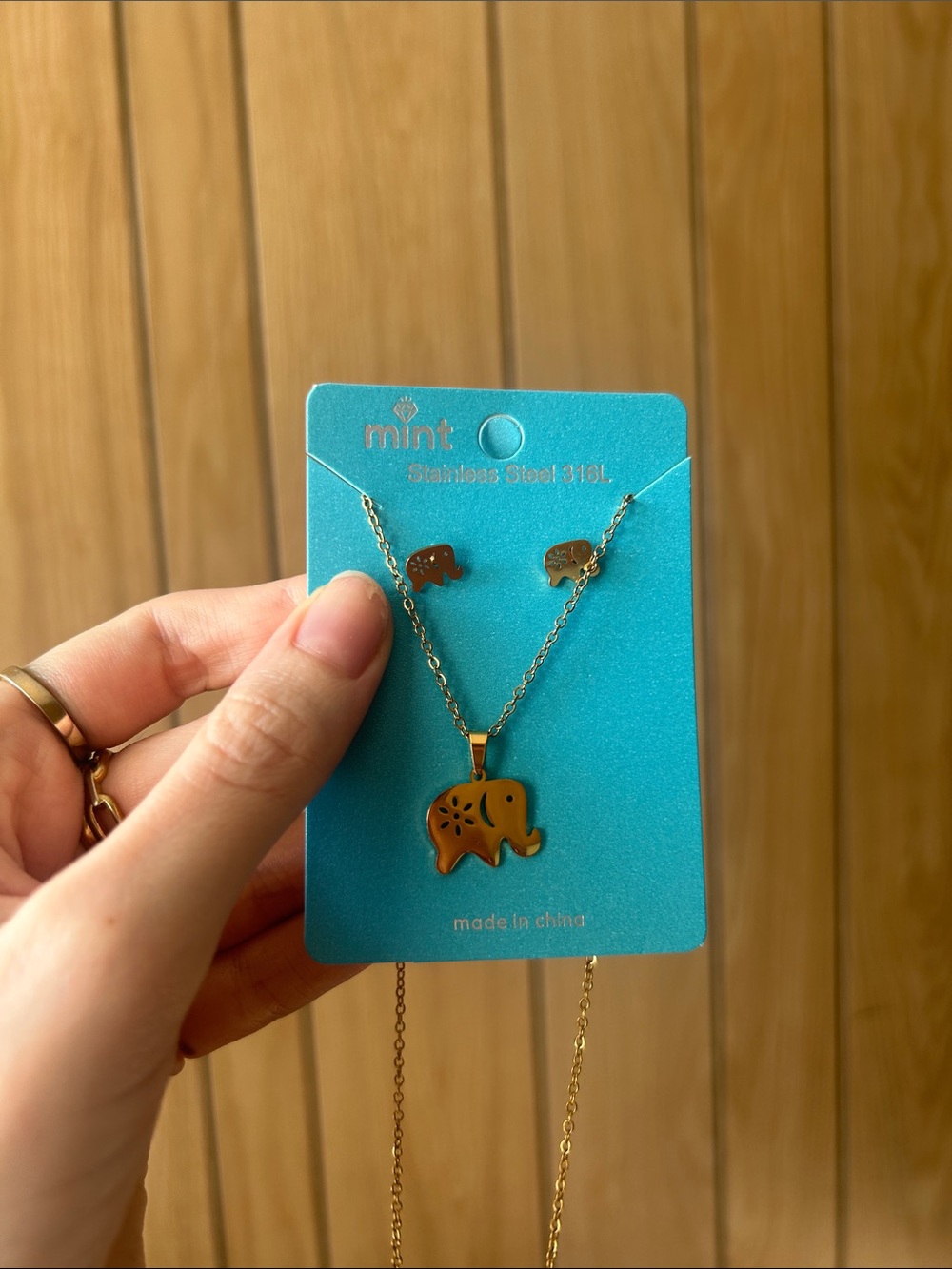 Elephant 🐘 earring and necklace set